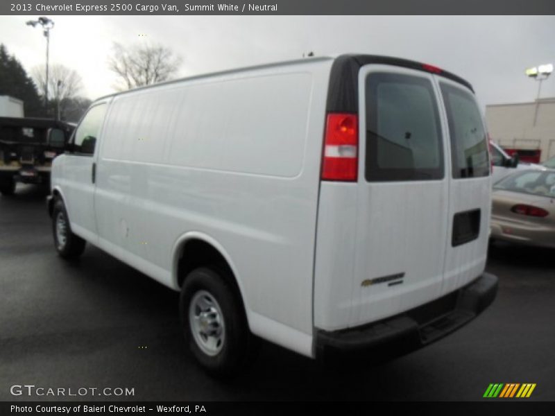 Summit White / Neutral 2013 Chevrolet Express 2500 Cargo Van
