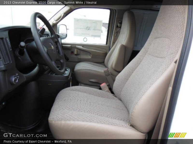 Front Seat of 2013 Express 2500 Cargo Van