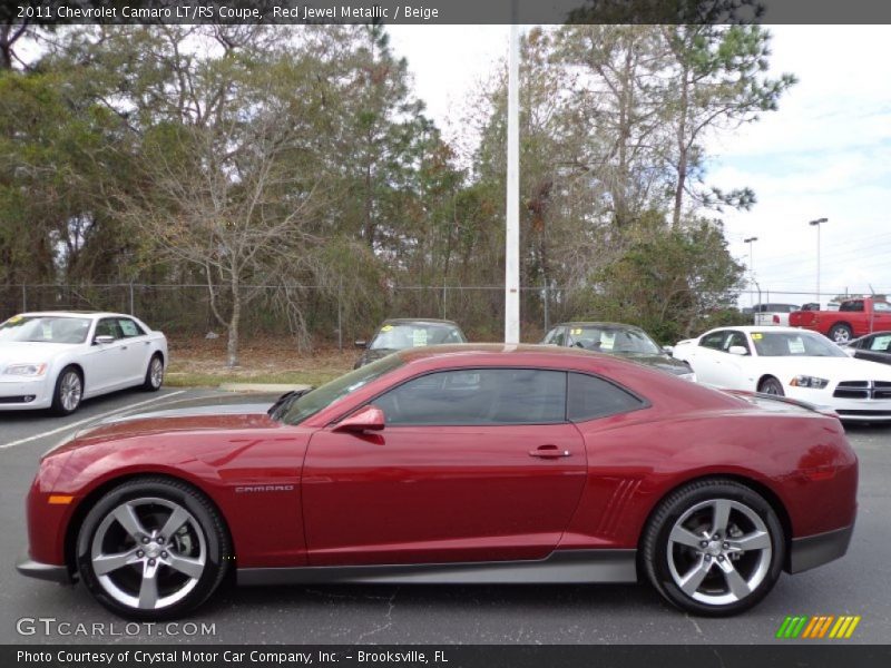 Red Jewel Metallic / Beige 2011 Chevrolet Camaro LT/RS Coupe