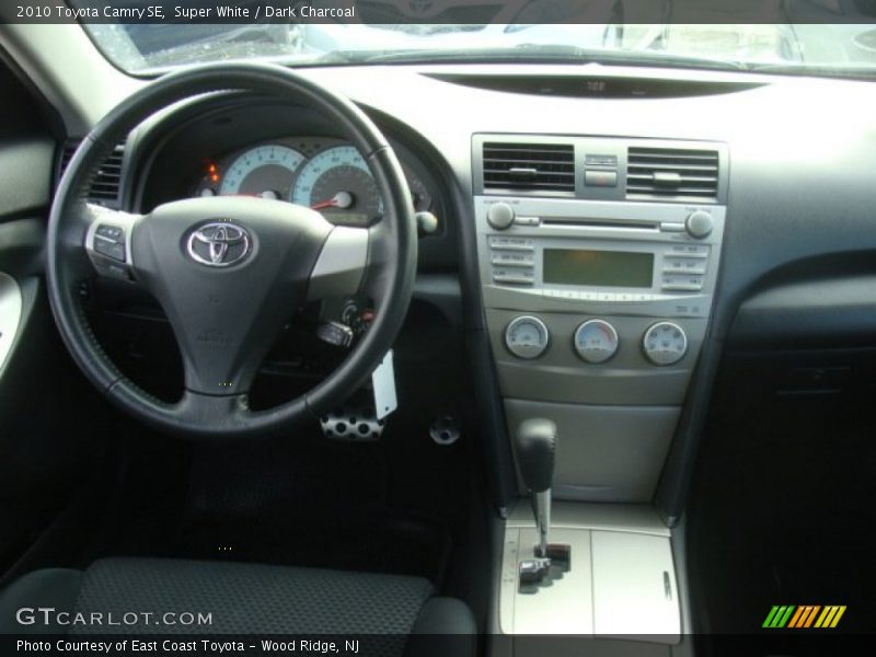 Super White / Dark Charcoal 2010 Toyota Camry SE