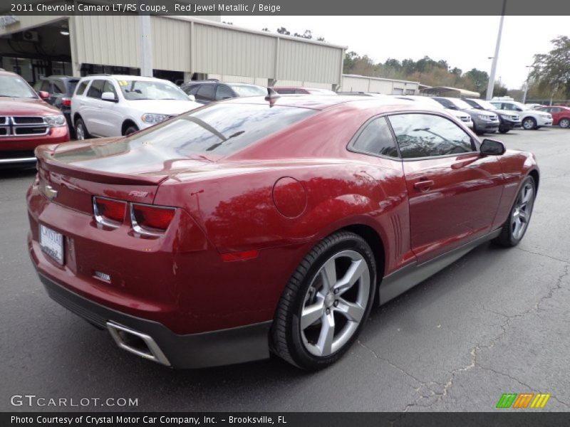 Red Jewel Metallic / Beige 2011 Chevrolet Camaro LT/RS Coupe