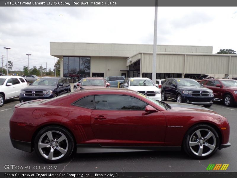 Red Jewel Metallic / Beige 2011 Chevrolet Camaro LT/RS Coupe