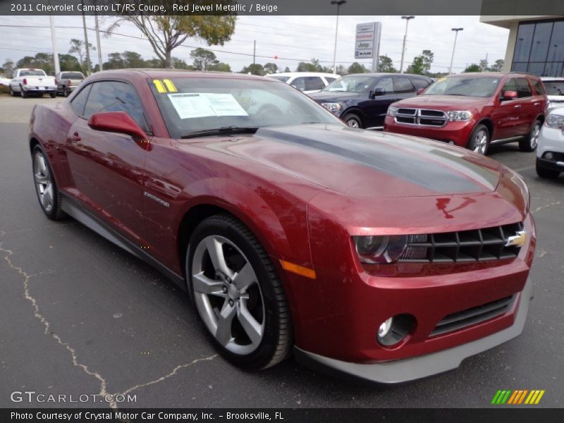Red Jewel Metallic / Beige 2011 Chevrolet Camaro LT/RS Coupe