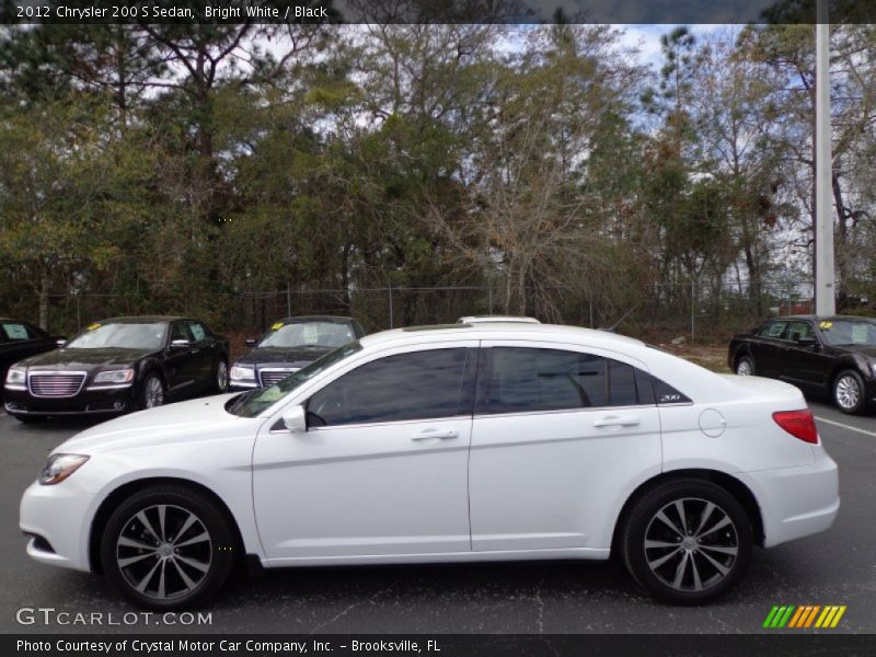 Bright White / Black 2012 Chrysler 200 S Sedan