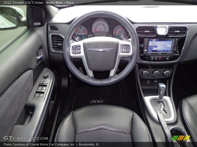 Bright White / Black 2012 Chrysler 200 S Sedan
