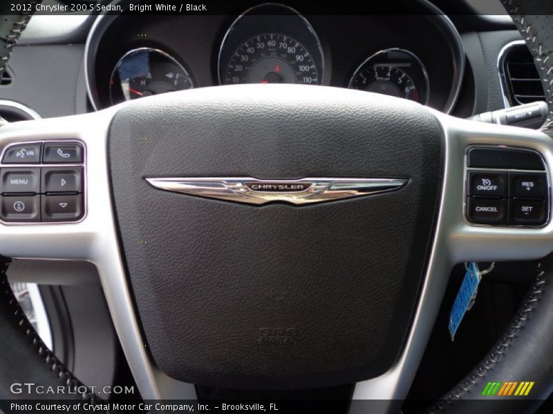 Bright White / Black 2012 Chrysler 200 S Sedan