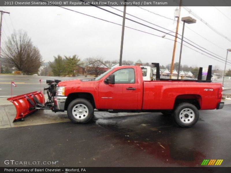 Victory Red / Dark Titanium 2013 Chevrolet Silverado 3500HD WT Regular Cab 4x4 Plow Truck