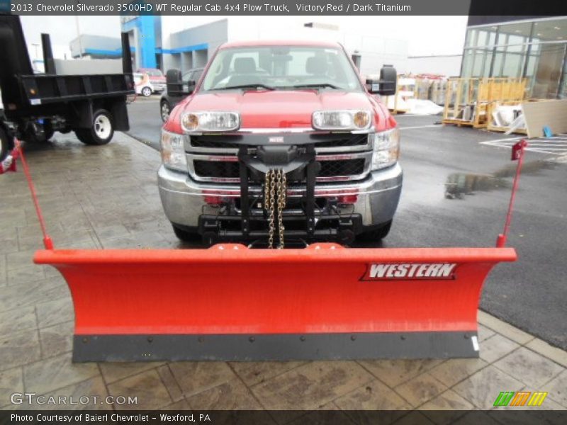 Victory Red / Dark Titanium 2013 Chevrolet Silverado 3500HD WT Regular Cab 4x4 Plow Truck