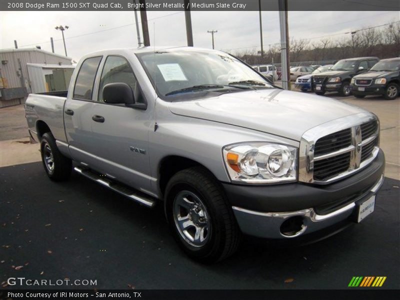 Bright Silver Metallic / Medium Slate Gray 2008 Dodge Ram 1500 SXT Quad Cab