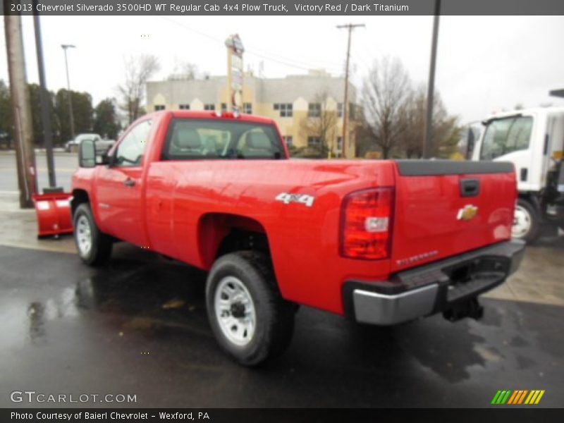 Victory Red / Dark Titanium 2013 Chevrolet Silverado 3500HD WT Regular Cab 4x4 Plow Truck