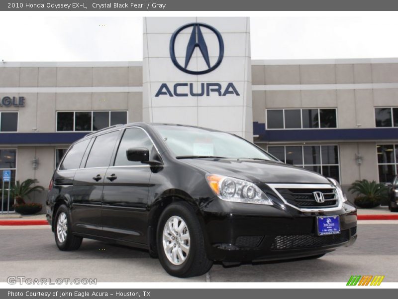 Crystal Black Pearl / Gray 2010 Honda Odyssey EX-L
