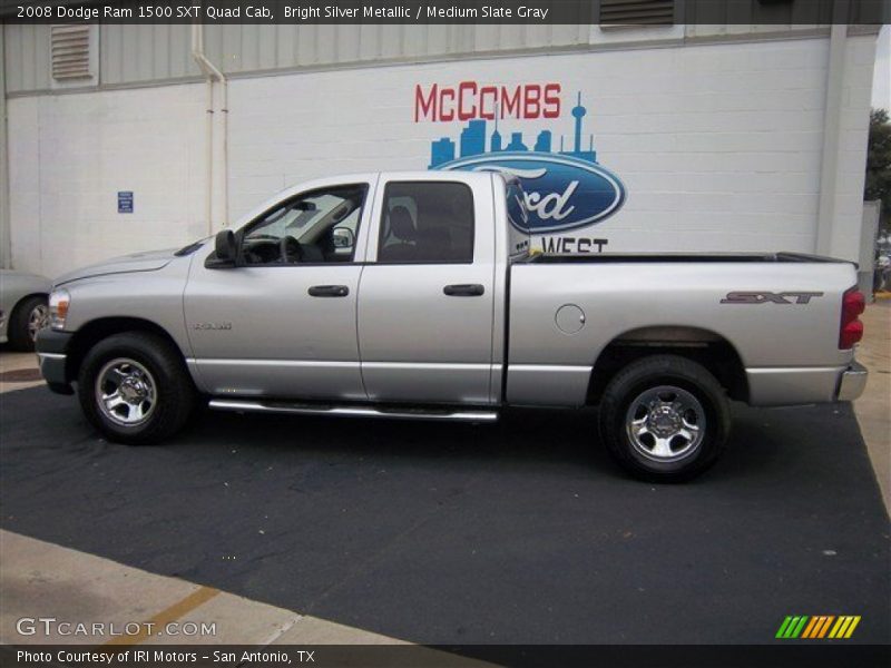 Bright Silver Metallic / Medium Slate Gray 2008 Dodge Ram 1500 SXT Quad Cab