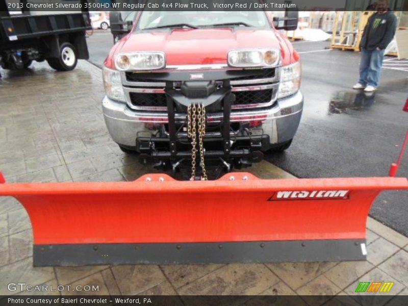 Victory Red / Dark Titanium 2013 Chevrolet Silverado 3500HD WT Regular Cab 4x4 Plow Truck