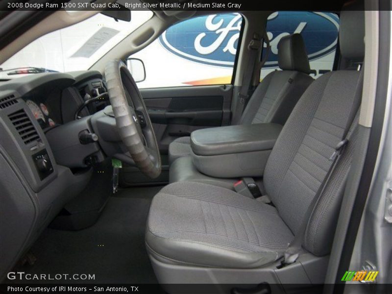 Bright Silver Metallic / Medium Slate Gray 2008 Dodge Ram 1500 SXT Quad Cab