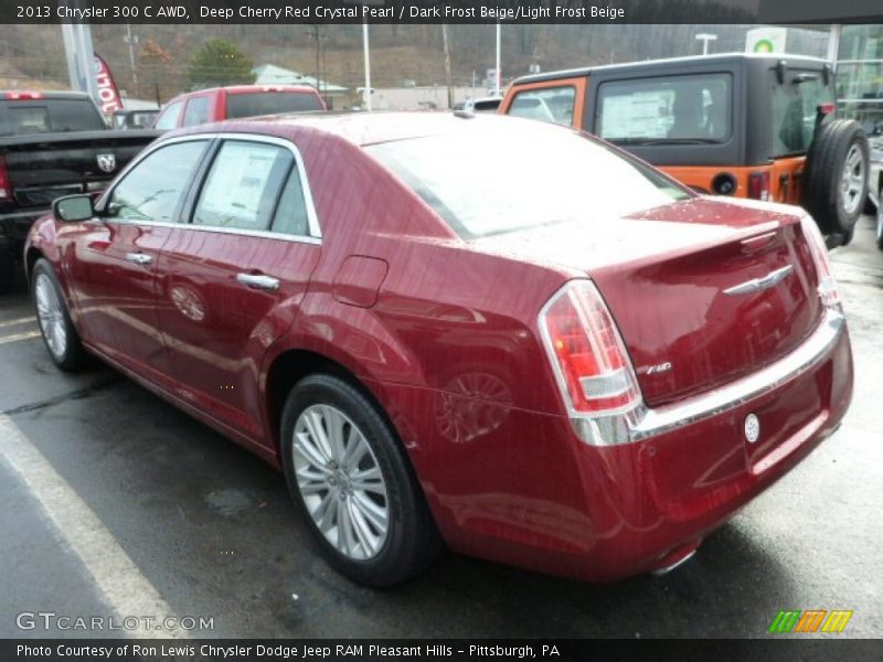 Deep Cherry Red Crystal Pearl / Dark Frost Beige/Light Frost Beige 2013 Chrysler 300 C AWD