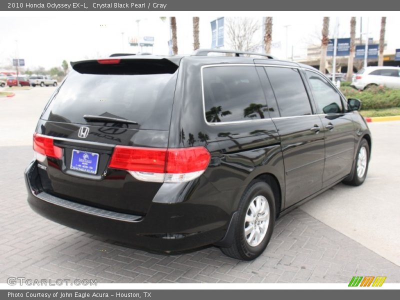 Crystal Black Pearl / Gray 2010 Honda Odyssey EX-L