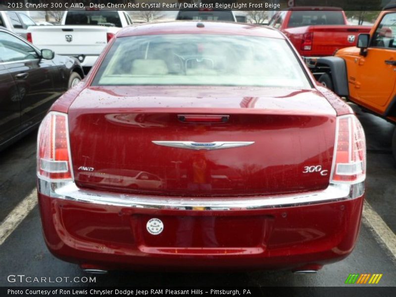 Deep Cherry Red Crystal Pearl / Dark Frost Beige/Light Frost Beige 2013 Chrysler 300 C AWD