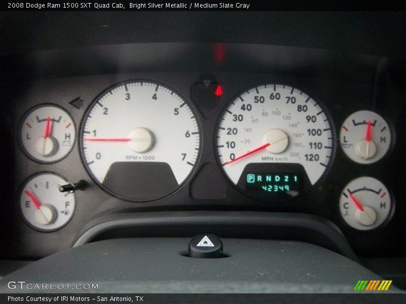 Bright Silver Metallic / Medium Slate Gray 2008 Dodge Ram 1500 SXT Quad Cab