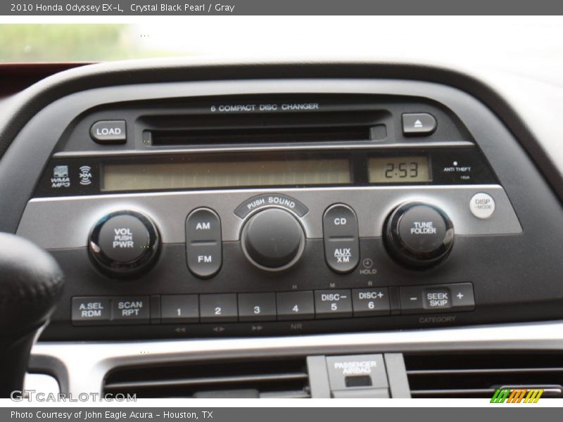 Crystal Black Pearl / Gray 2010 Honda Odyssey EX-L