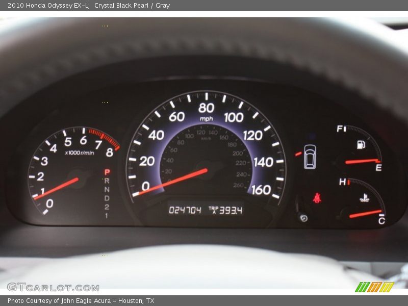 Crystal Black Pearl / Gray 2010 Honda Odyssey EX-L