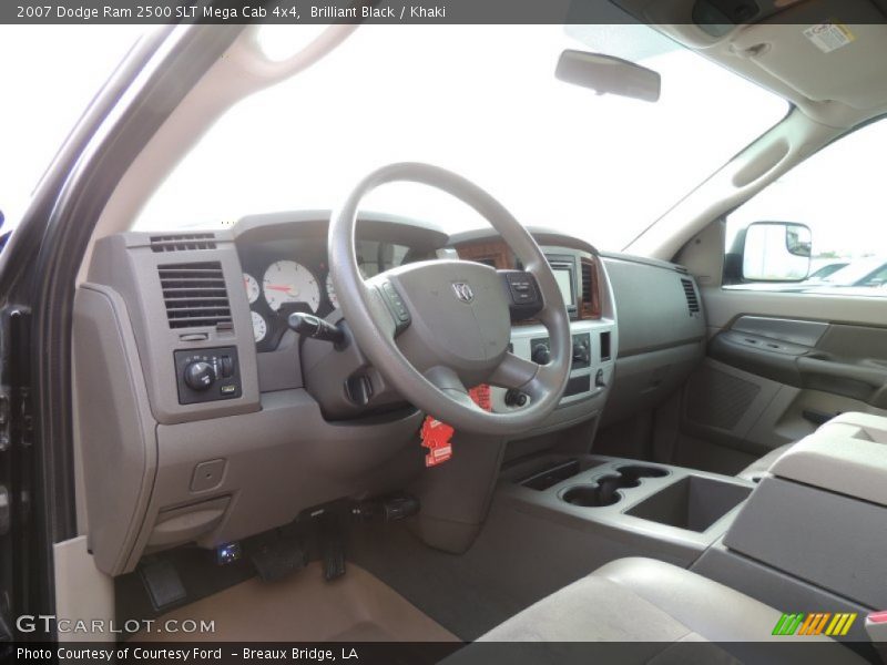 Brilliant Black / Khaki 2007 Dodge Ram 2500 SLT Mega Cab 4x4