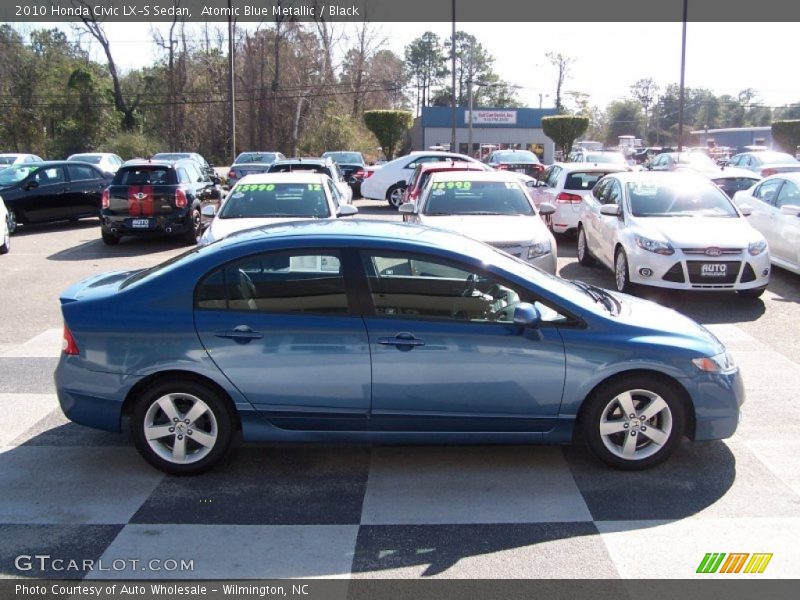Atomic Blue Metallic / Black 2010 Honda Civic LX-S Sedan