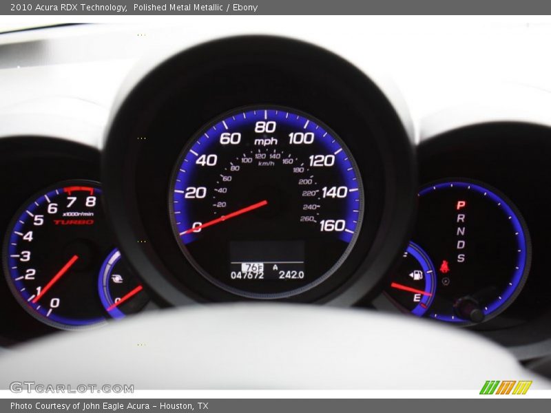 Polished Metal Metallic / Ebony 2010 Acura RDX Technology