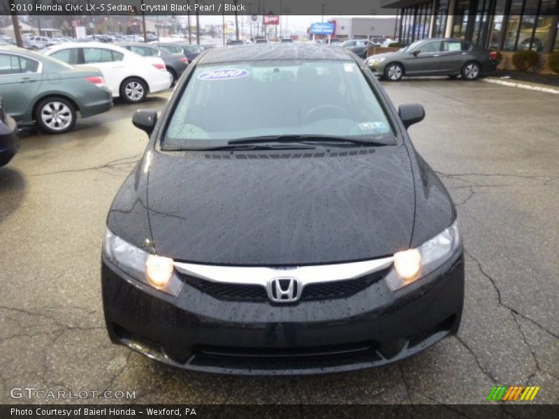 Crystal Black Pearl / Black 2010 Honda Civic LX-S Sedan