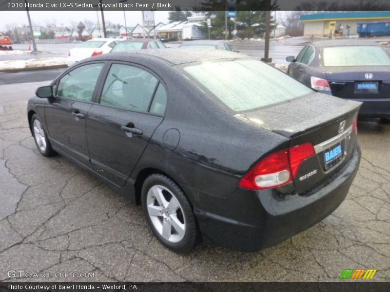 Crystal Black Pearl / Black 2010 Honda Civic LX-S Sedan