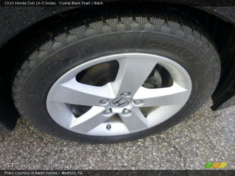 Crystal Black Pearl / Black 2010 Honda Civic LX-S Sedan