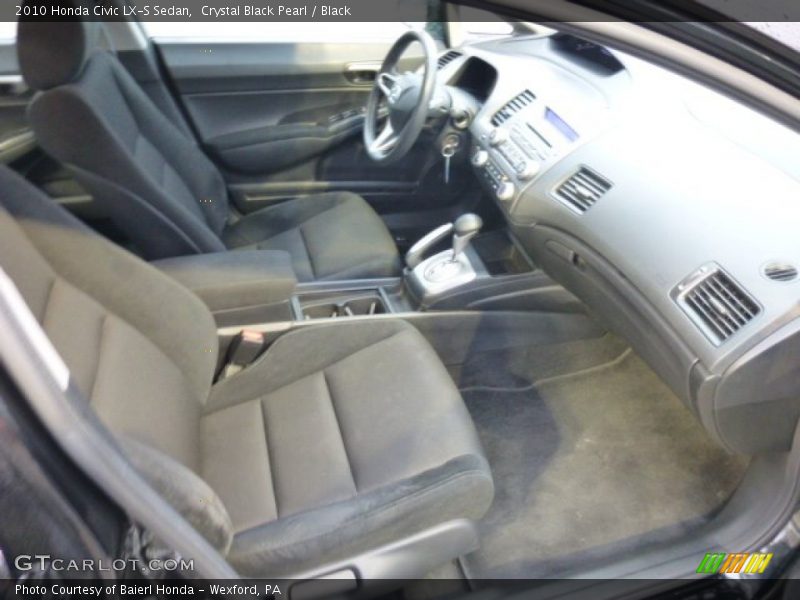 Crystal Black Pearl / Black 2010 Honda Civic LX-S Sedan