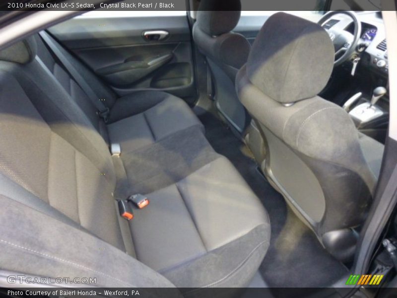 Crystal Black Pearl / Black 2010 Honda Civic LX-S Sedan