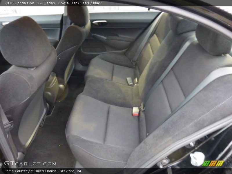 Crystal Black Pearl / Black 2010 Honda Civic LX-S Sedan