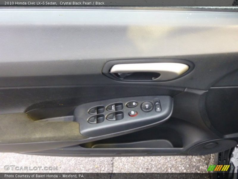 Crystal Black Pearl / Black 2010 Honda Civic LX-S Sedan