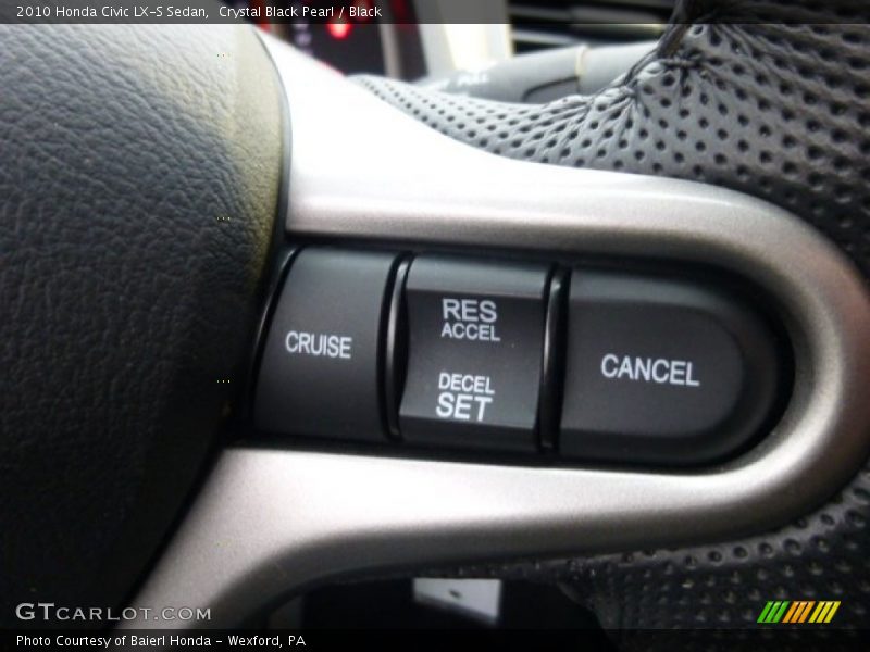 Crystal Black Pearl / Black 2010 Honda Civic LX-S Sedan