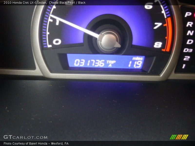 Crystal Black Pearl / Black 2010 Honda Civic LX-S Sedan
