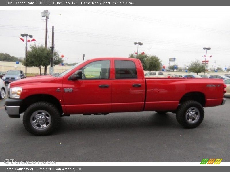 Flame Red / Medium Slate Gray 2009 Dodge Ram 2500 SXT Quad Cab 4x4