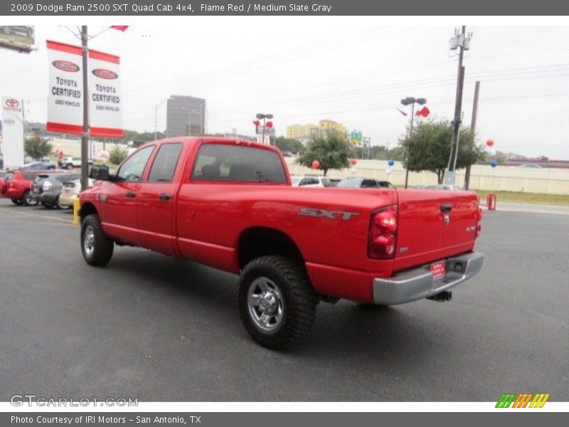 Flame Red / Medium Slate Gray 2009 Dodge Ram 2500 SXT Quad Cab 4x4