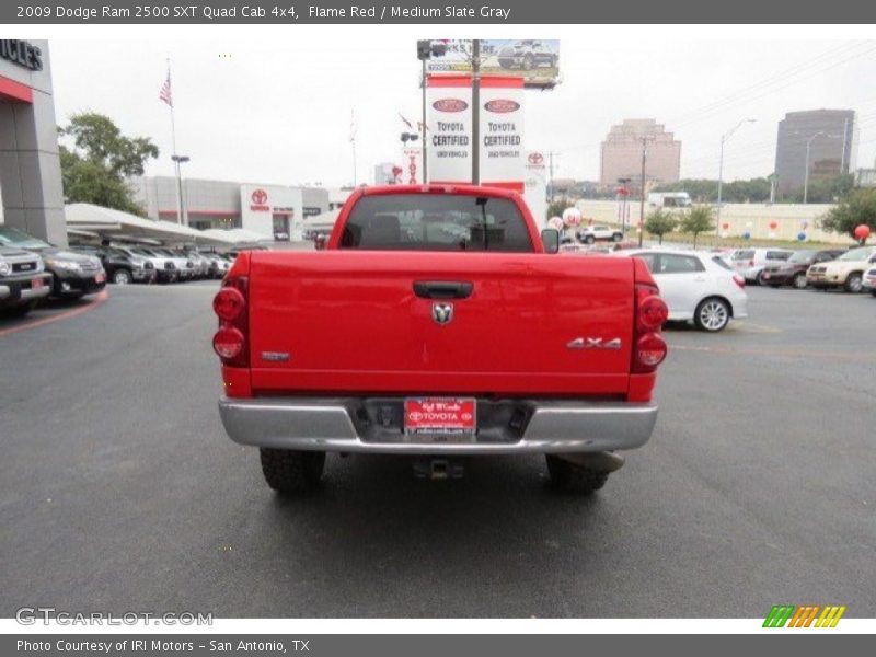 Flame Red / Medium Slate Gray 2009 Dodge Ram 2500 SXT Quad Cab 4x4