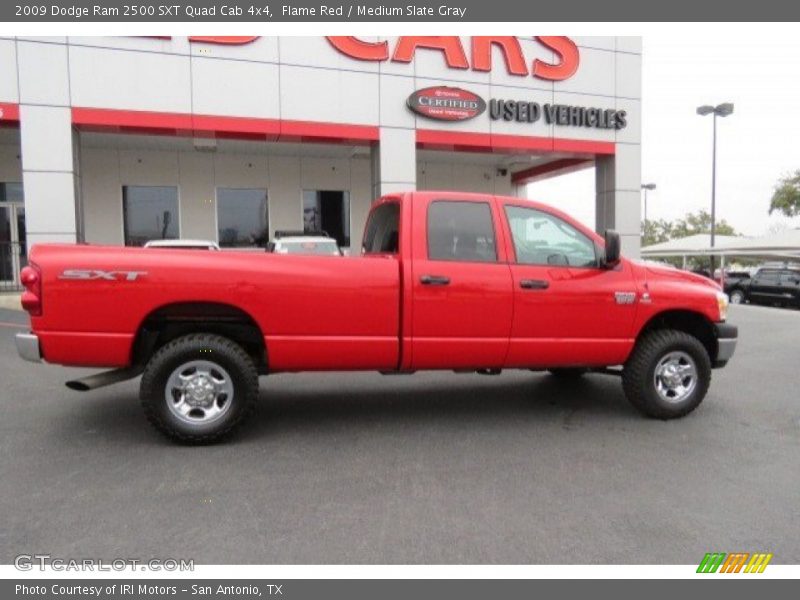 Flame Red / Medium Slate Gray 2009 Dodge Ram 2500 SXT Quad Cab 4x4