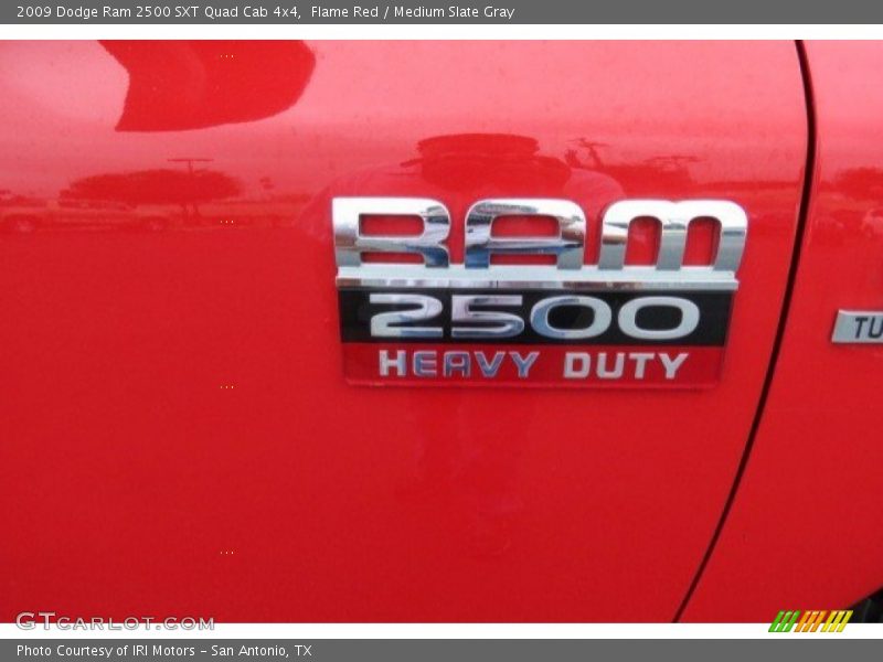 Flame Red / Medium Slate Gray 2009 Dodge Ram 2500 SXT Quad Cab 4x4