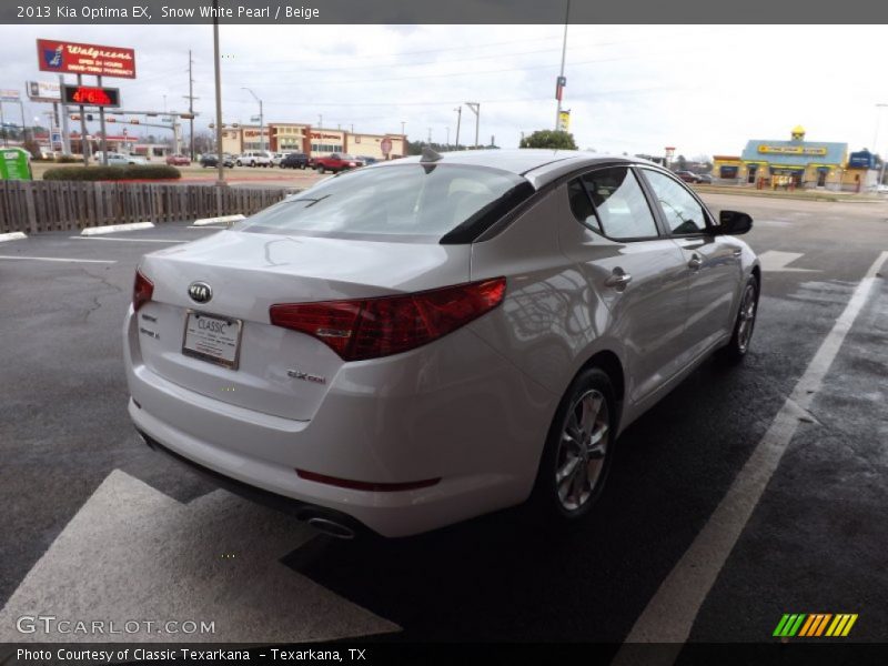 Snow White Pearl / Beige 2013 Kia Optima EX