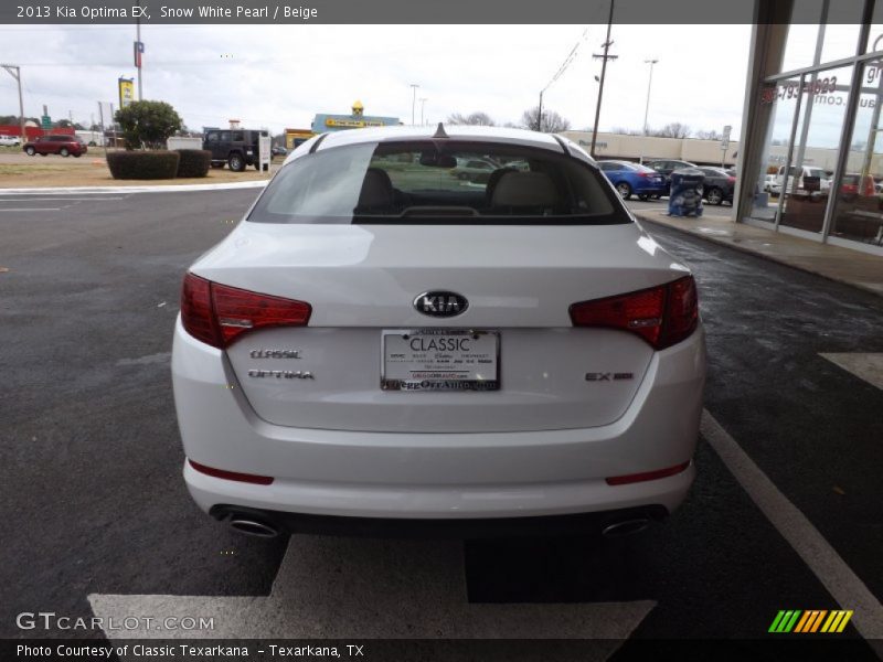 Snow White Pearl / Beige 2013 Kia Optima EX