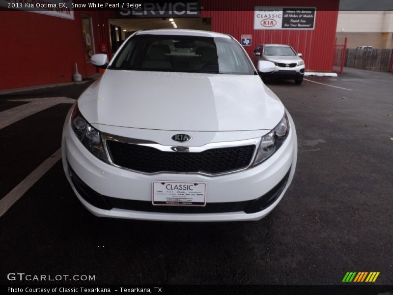 Snow White Pearl / Beige 2013 Kia Optima EX