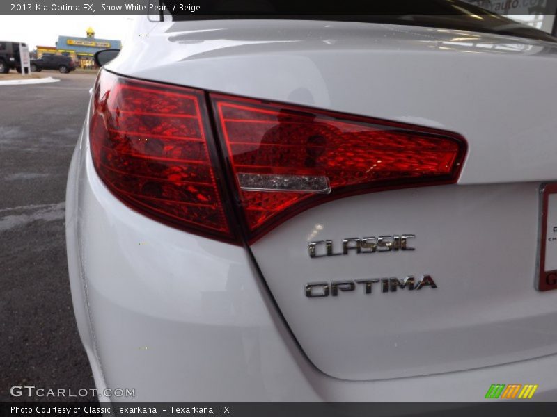 Snow White Pearl / Beige 2013 Kia Optima EX