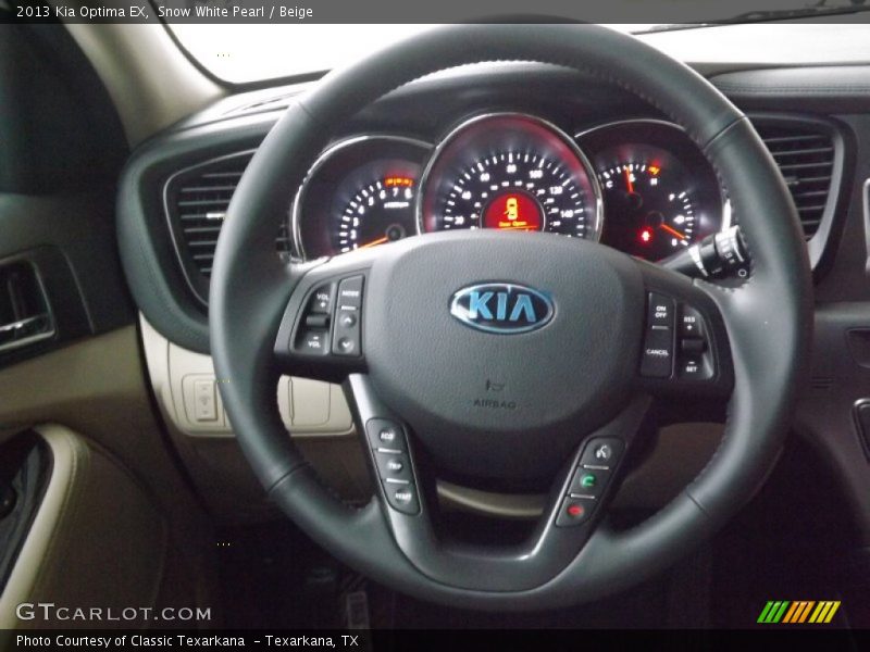 Snow White Pearl / Beige 2013 Kia Optima EX