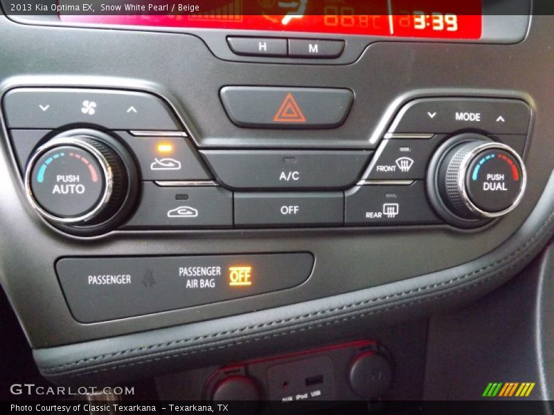 Snow White Pearl / Beige 2013 Kia Optima EX