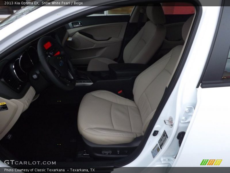 Snow White Pearl / Beige 2013 Kia Optima EX