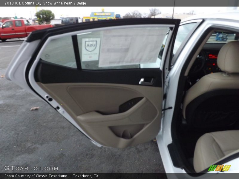 Snow White Pearl / Beige 2013 Kia Optima EX