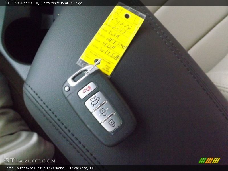 Snow White Pearl / Beige 2013 Kia Optima EX